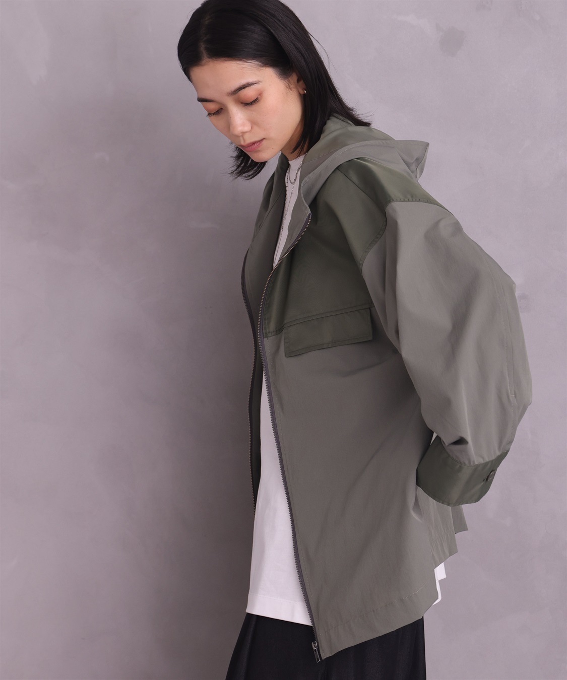 ONE‘S TRUE バイカラーパーカージャケット_sub_1