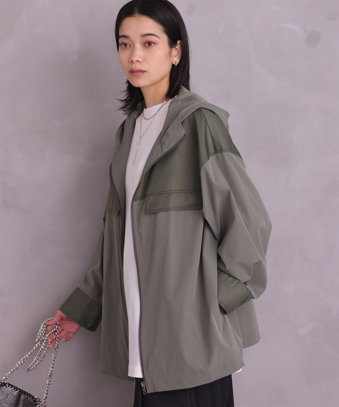 ONE‘S TRUE バイカラーパーカージャケット_sub_2