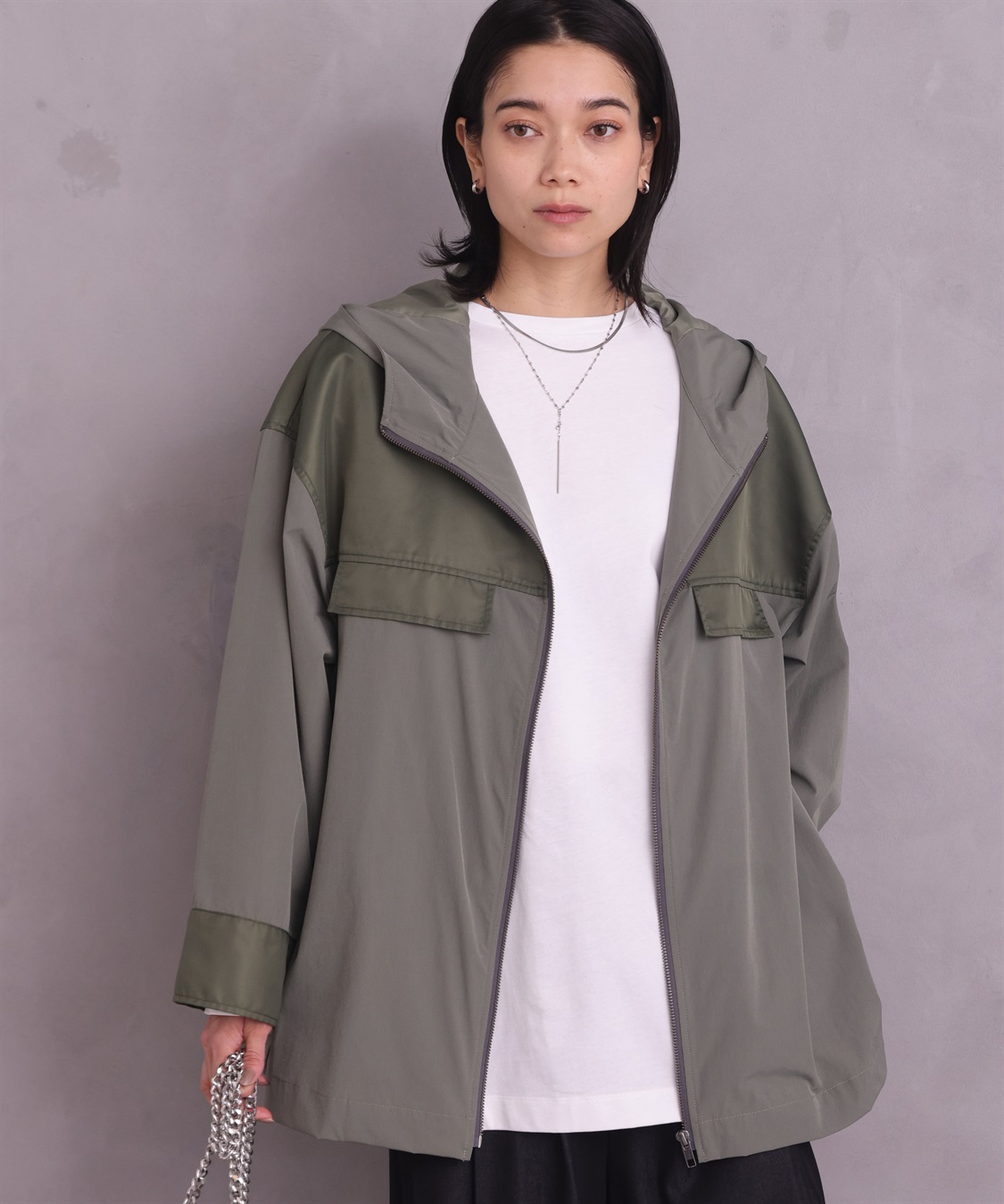 ONE‘S TRUE バイカラーパーカージャケット_sub_3