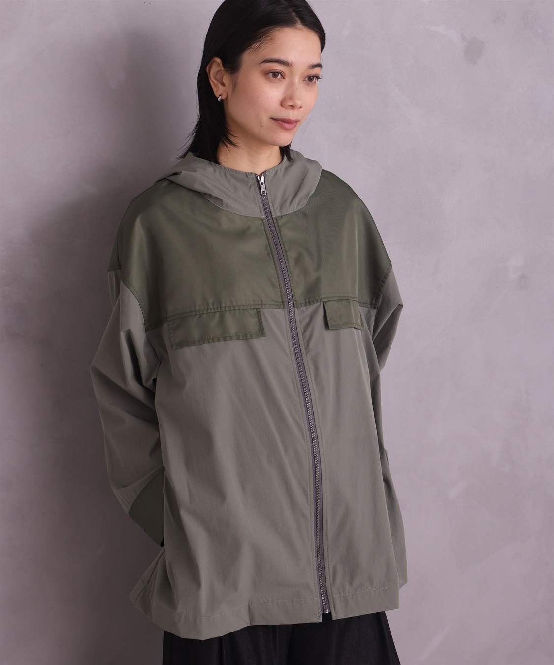 ONE‘S TRUE バイカラーパーカージャケット_sub_4