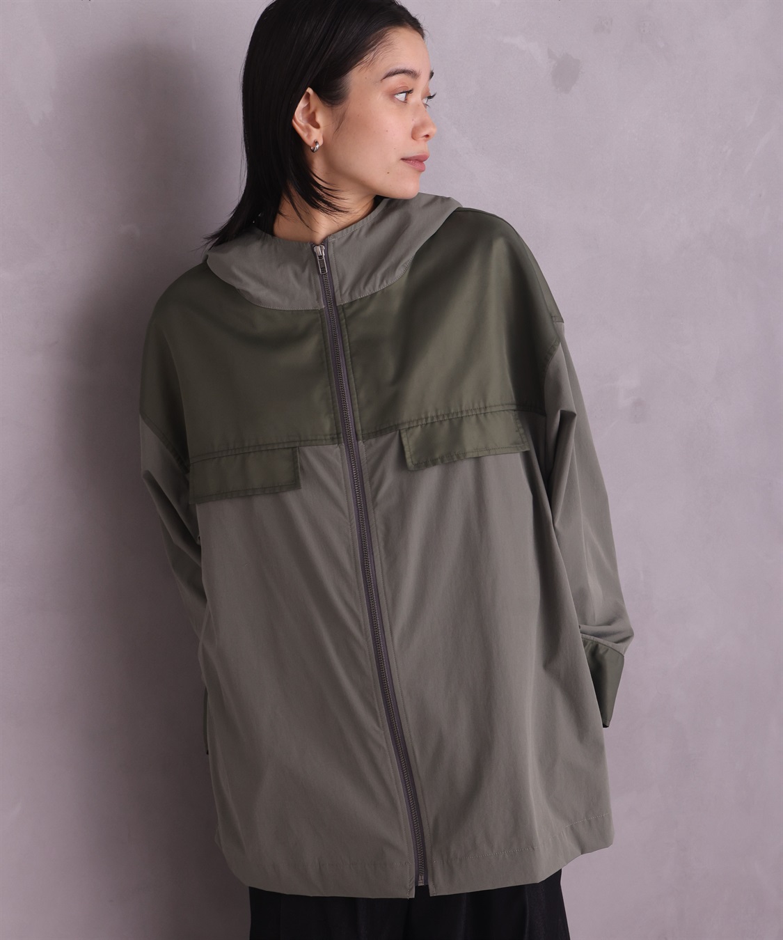 ONE‘S TRUE バイカラーパーカージャケット_sub_5