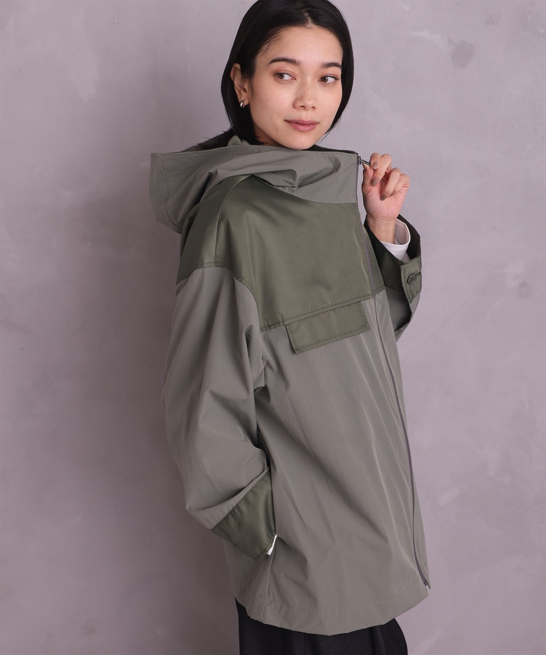 ONE‘S TRUE バイカラーパーカージャケット_sub_6