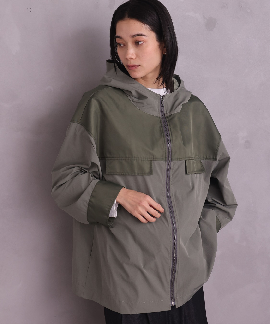 ONE‘S TRUE バイカラーパーカージャケット_sub_8