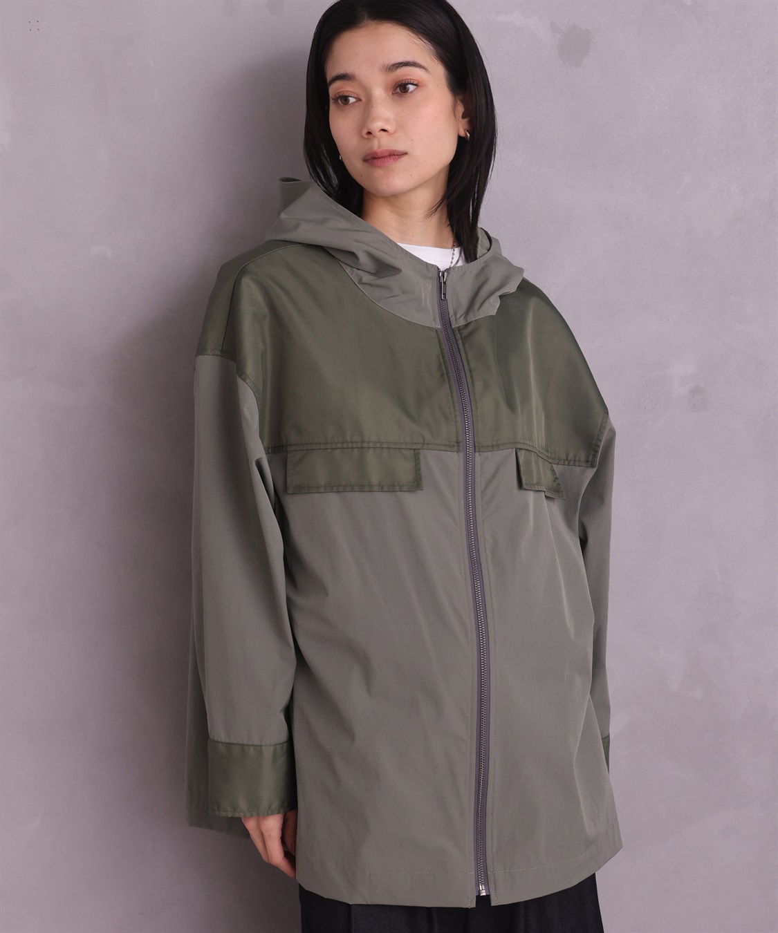 ONE‘S TRUE バイカラーパーカージャケット_sub_9