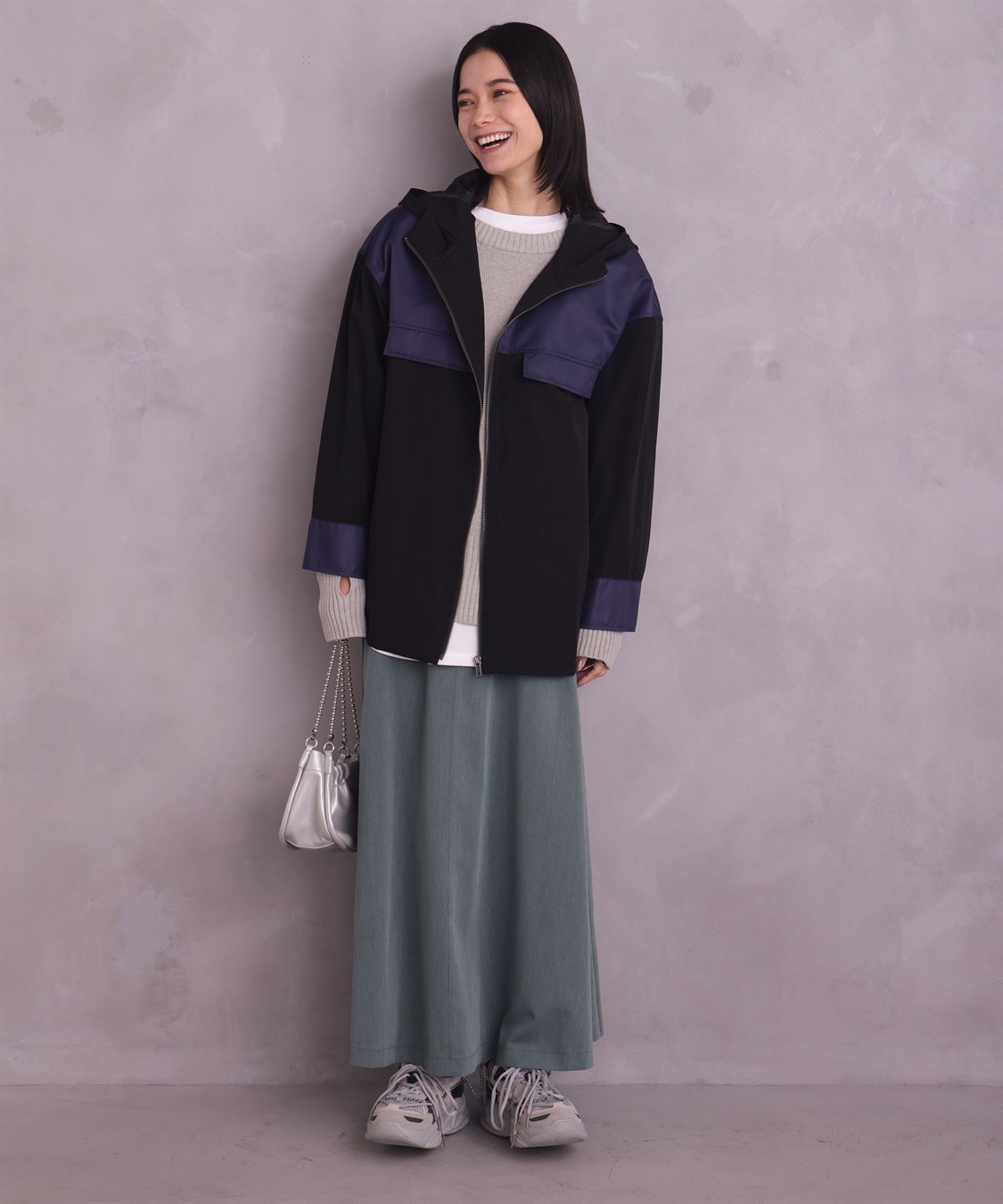 ONE‘S TRUE バイカラーパーカージャケット_sub_25