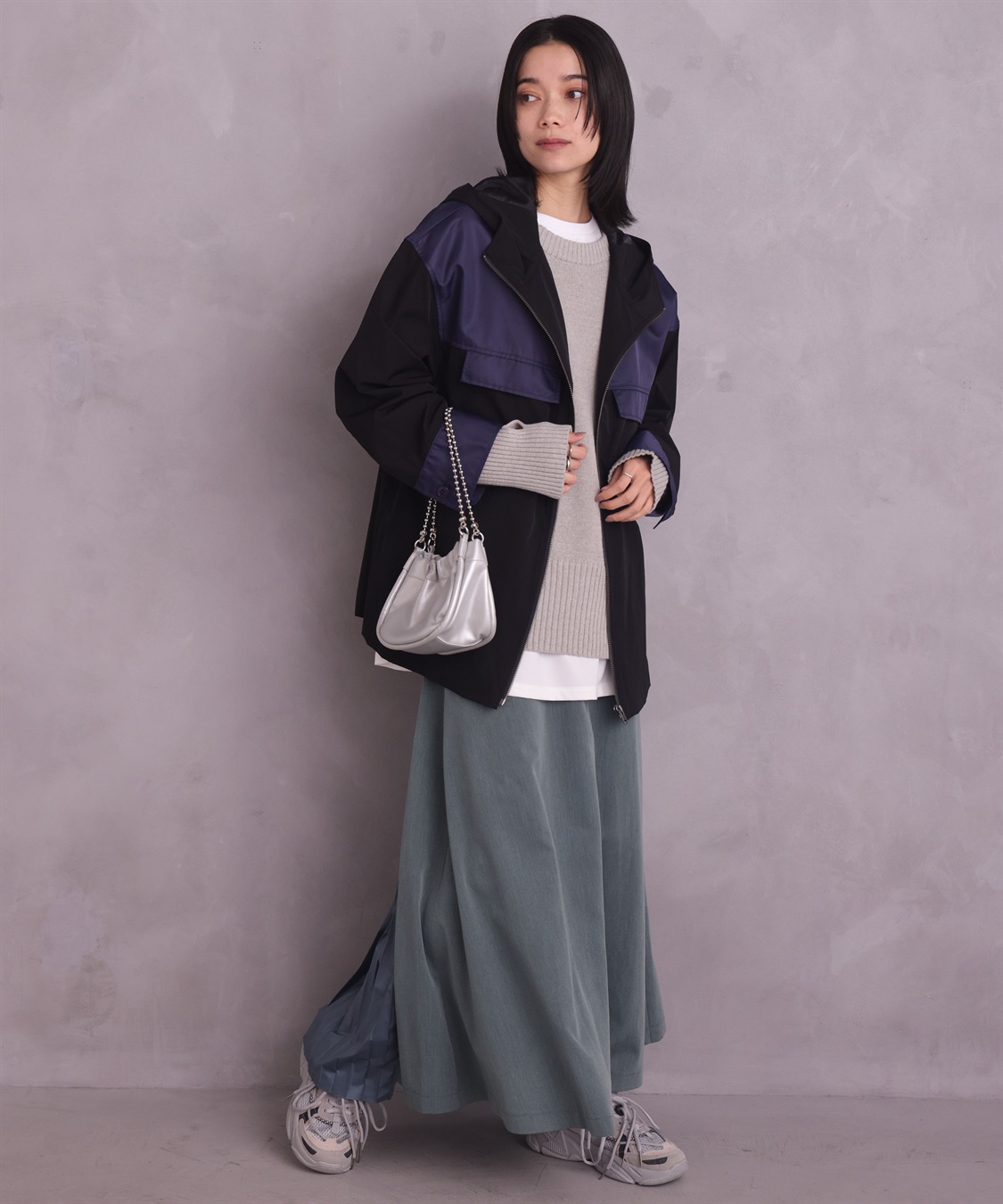 ONE‘S TRUE バイカラーパーカージャケット_sub_28