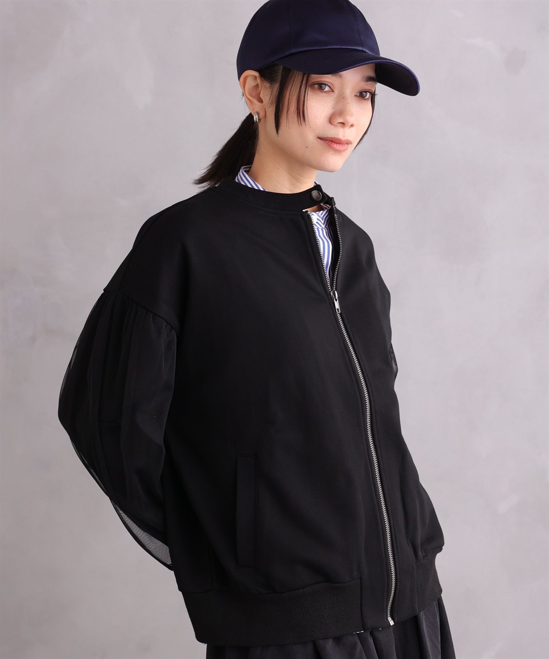 ONE‘S TRUE チュールオーバースリーブブルゾン_sub_1