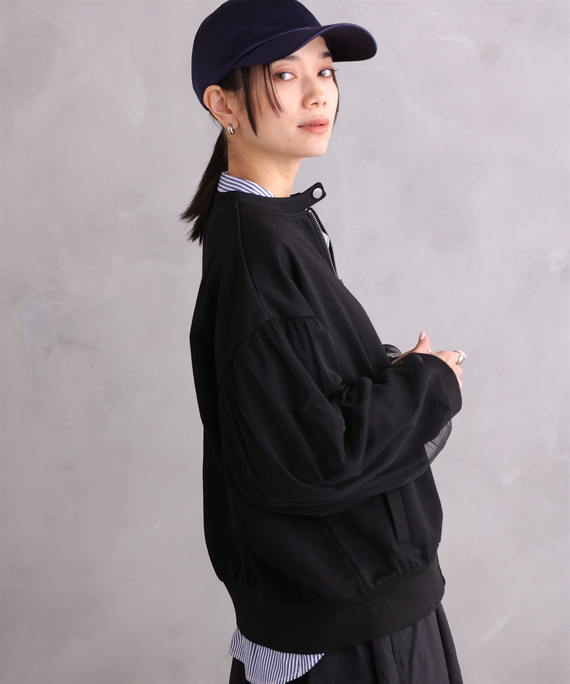 ONE‘S TRUE チュールオーバースリーブブルゾン_sub_4