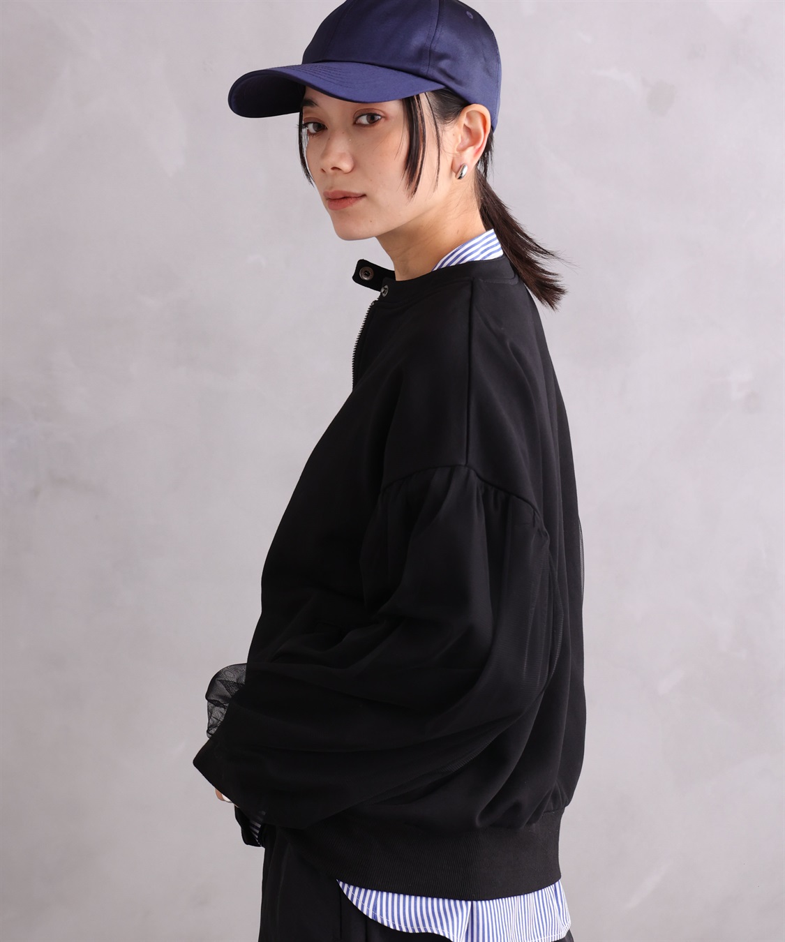 ONE‘S TRUE チュールオーバースリーブブルゾン_sub_7