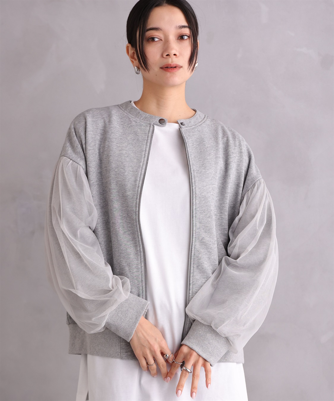 ONE‘S TRUE チュールオーバースリーブブルゾン_sub_18