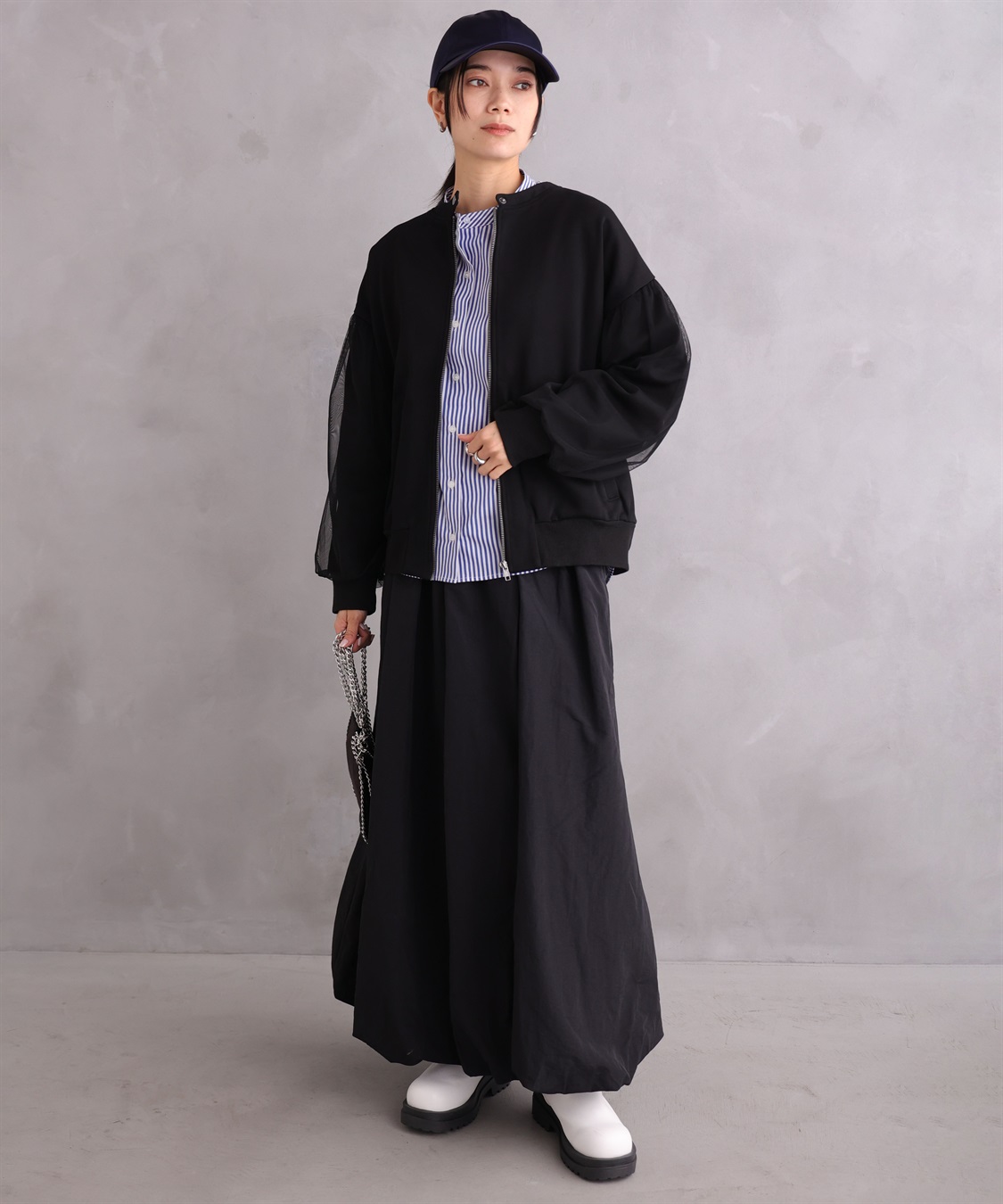 ONE‘S TRUE チュールオーバースリーブブルゾン_sub_20