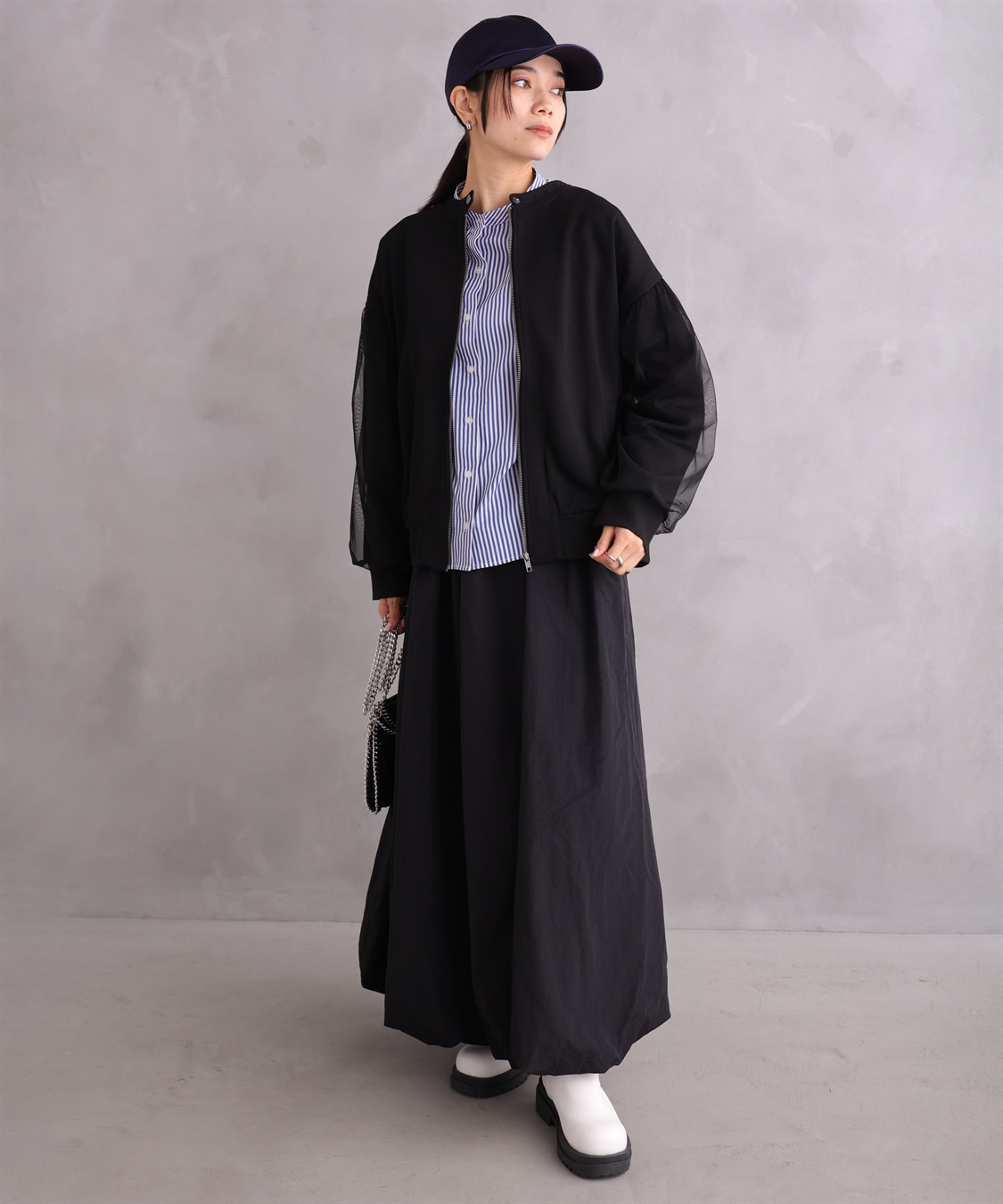 ONE‘S TRUE チュールオーバースリーブブルゾン_sub_21