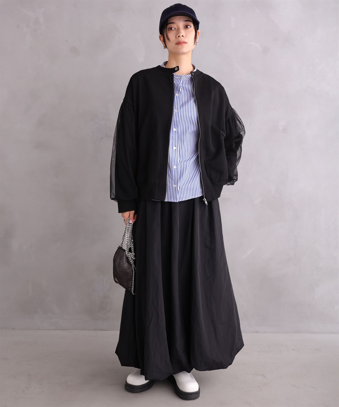 ONE‘S TRUE チュールオーバースリーブブルゾン_sub_22