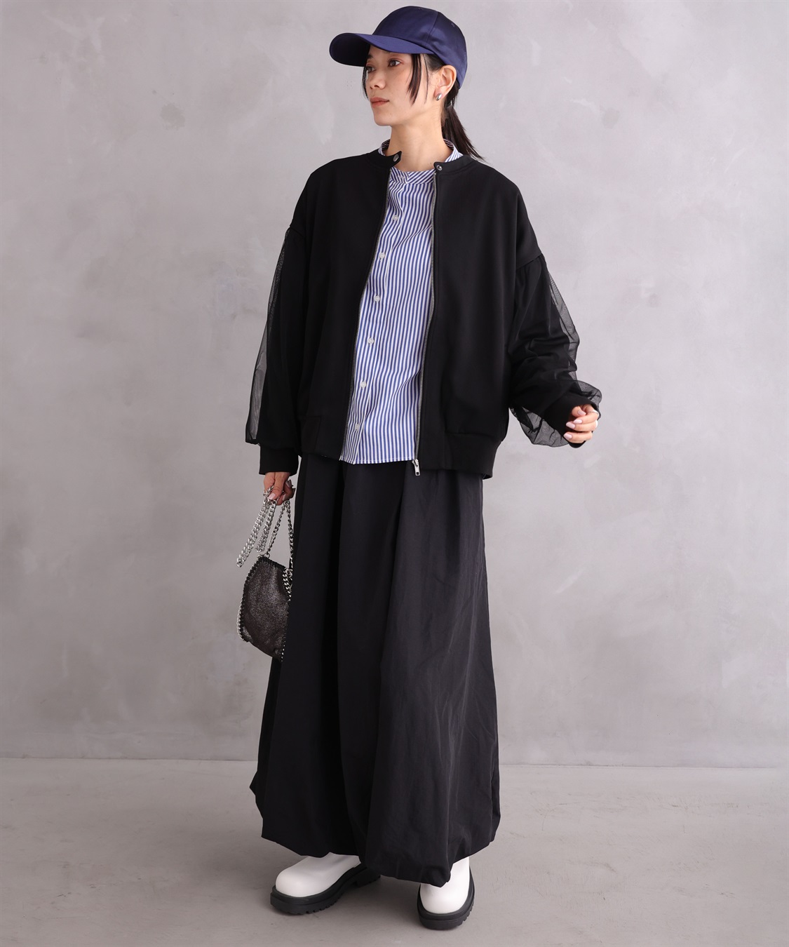 ONE‘S TRUE チュールオーバースリーブブルゾン_sub_23