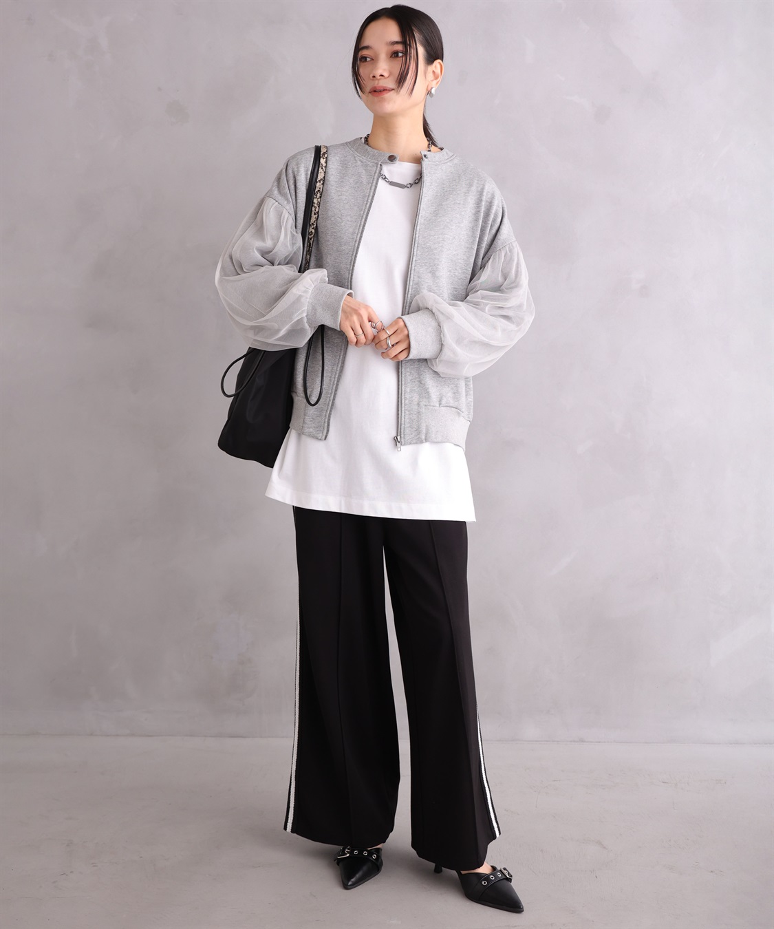 ONE‘S TRUE チュールオーバースリーブブルゾン_sub_26