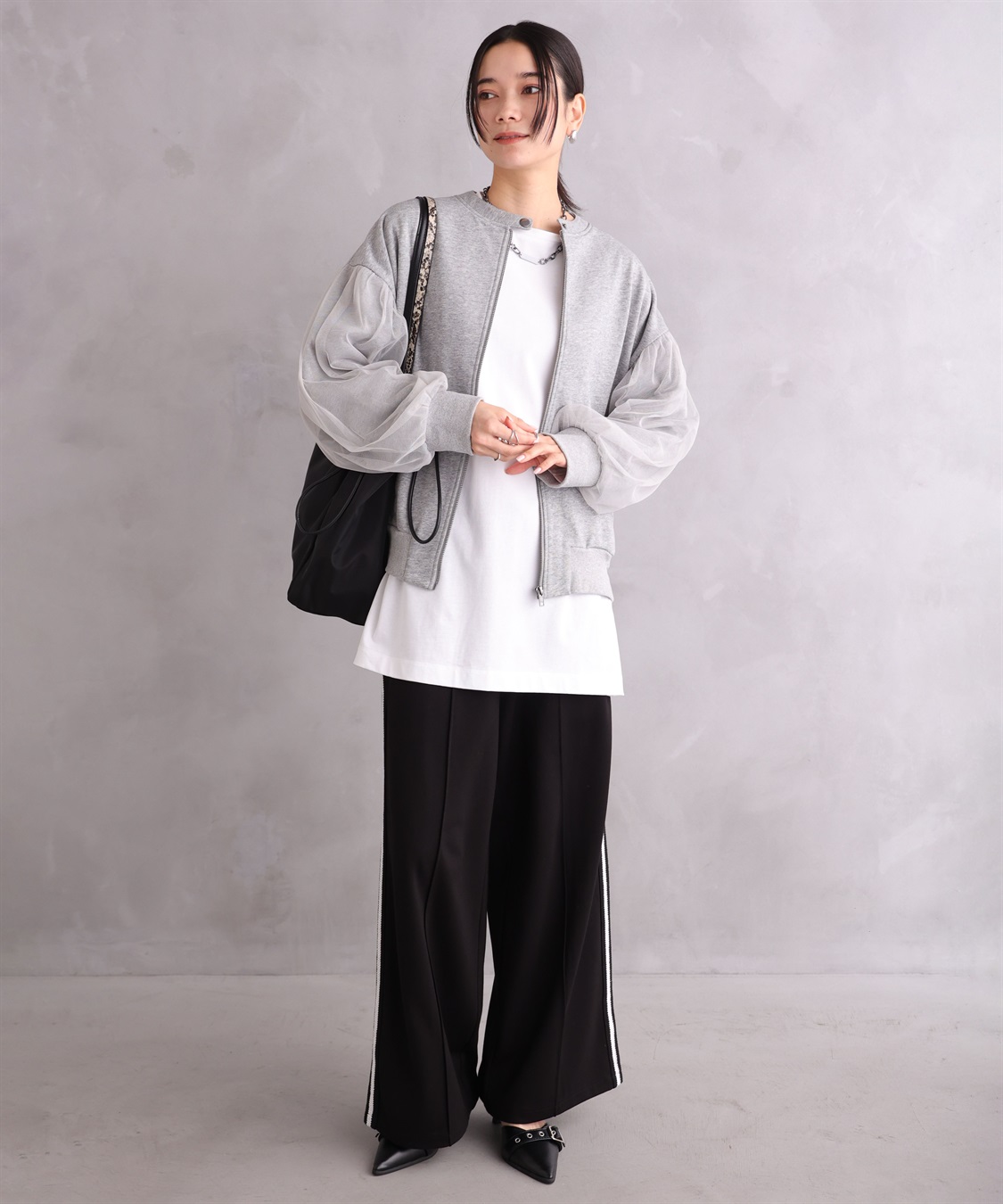 ONE‘S TRUE チュールオーバースリーブブルゾン_sub_27