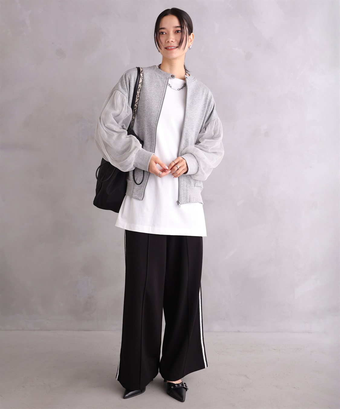 ONE‘S TRUE チュールオーバースリーブブルゾン_sub_28