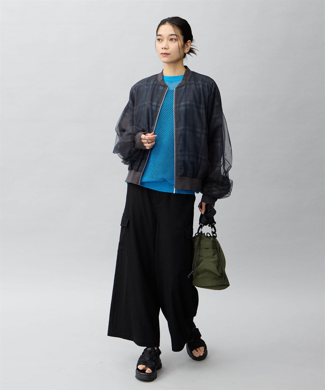 ONE‘S TRUE シアーチェックブルゾン_sub_9