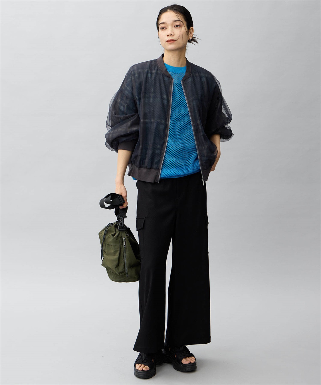 ONE‘S TRUE シアーチェックブルゾン_sub_10