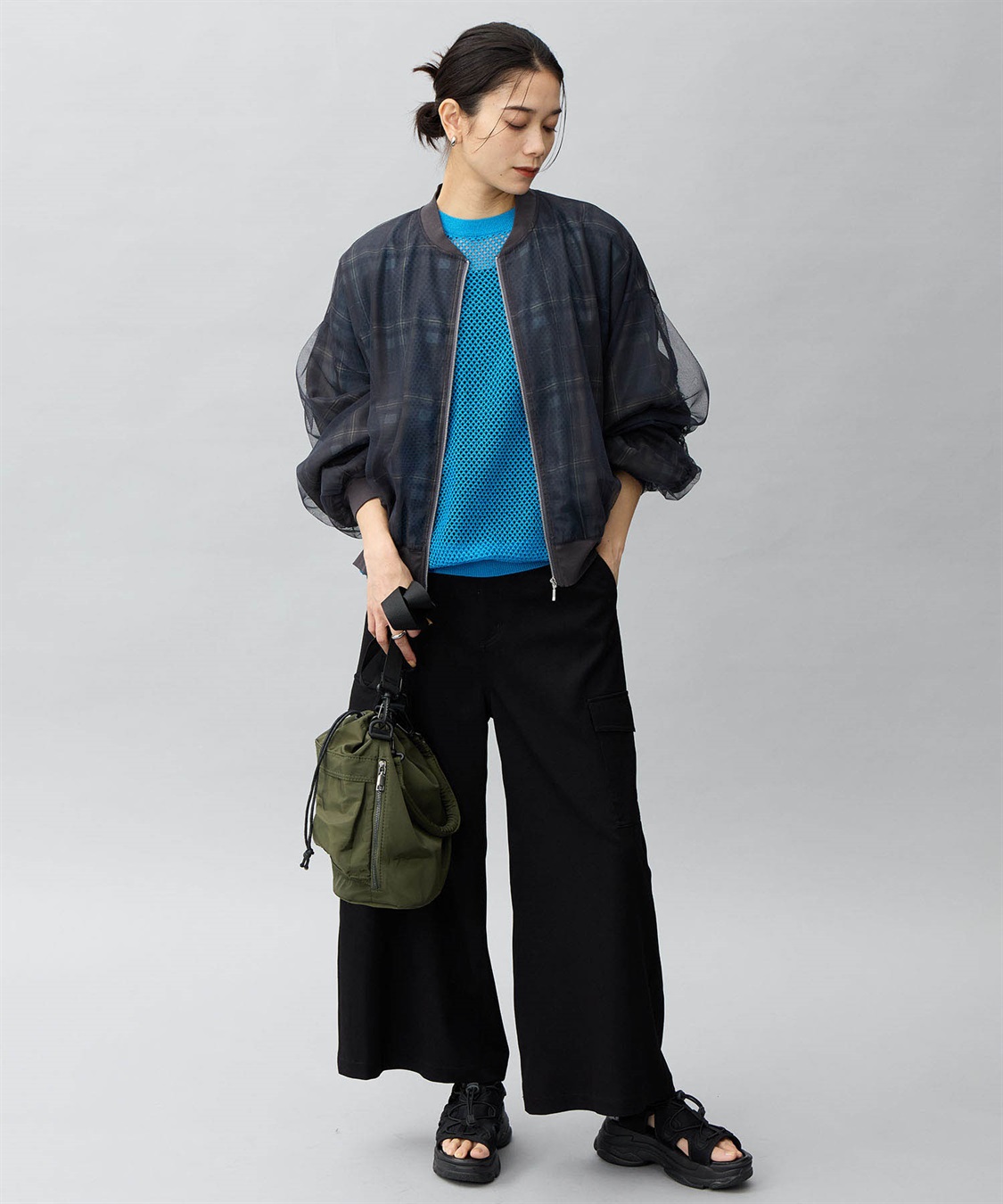 ONE‘S TRUE シアーチェックブルゾン_sub_11