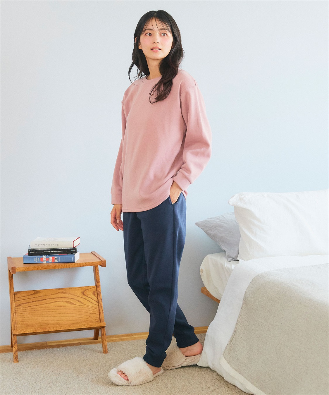 LAFUKU 【LAFUKU/ラフク】裏起毛スウェットルームウェアSET◆新色追加◆（上下セット）_sub_5