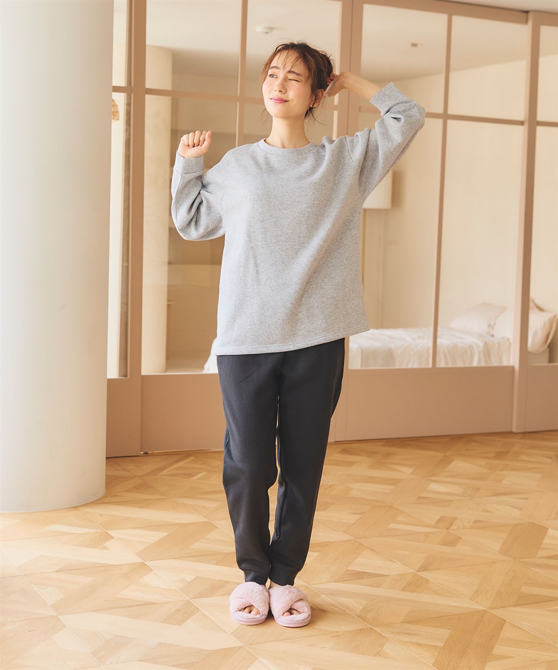 LAFUKU 【LAFUKU/ラフク】裏起毛スウェットルームウェアSET◆新色追加◆（上下セット）_sub_20