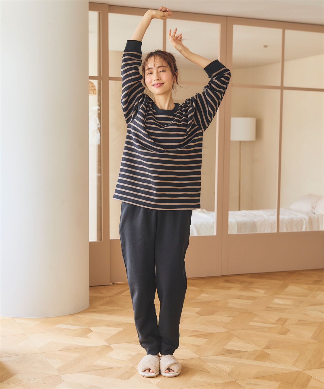 LAFUKU 【LAFUKU/ラフク】裏起毛スウェットルームウェアSET◆新色追加◆（上下セット）_sub_21