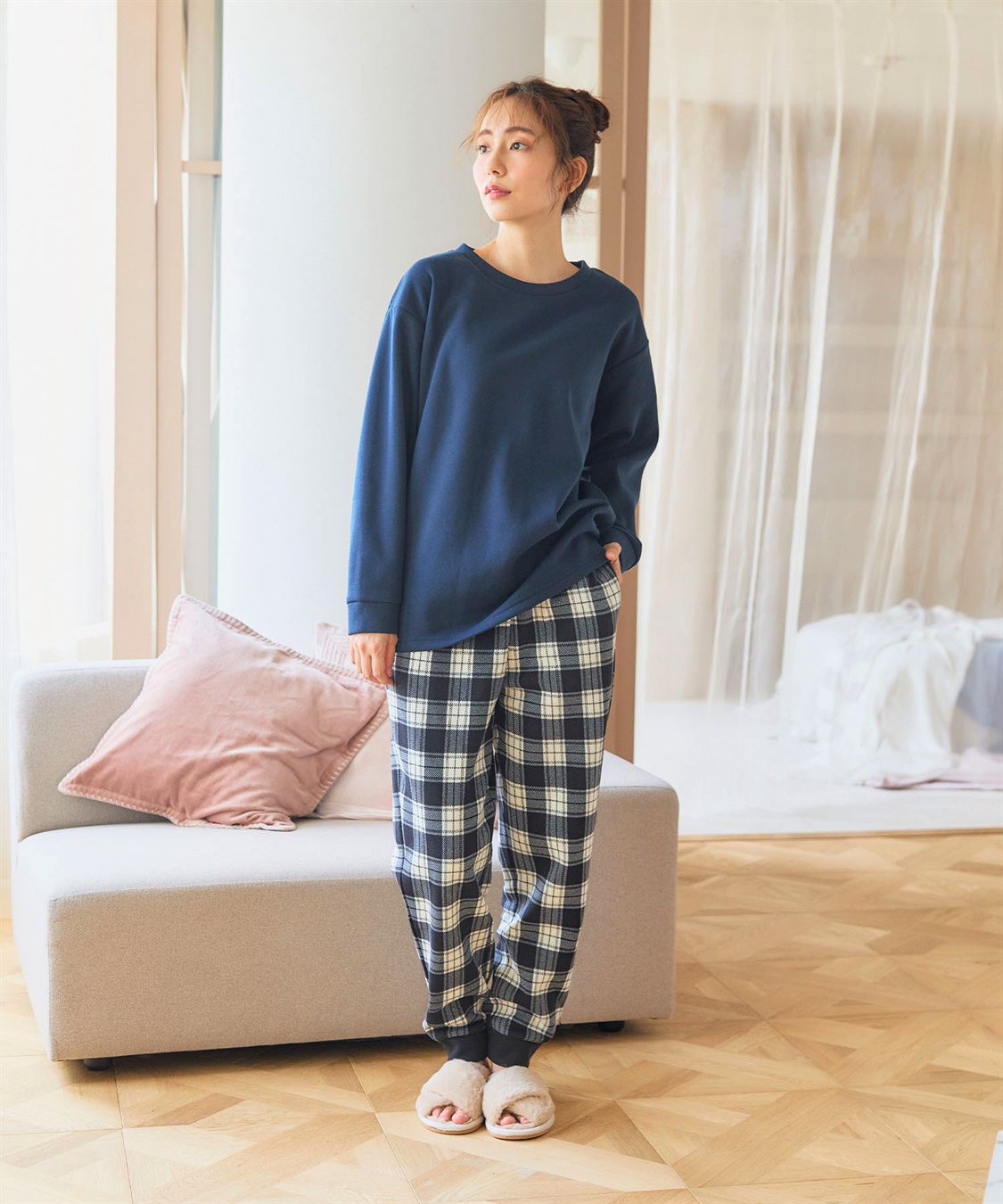 LAFUKU 【LAFUKU/ラフク】裏起毛スウェットルームウェアSET◆新色追加◆（上下セット）_sub_28