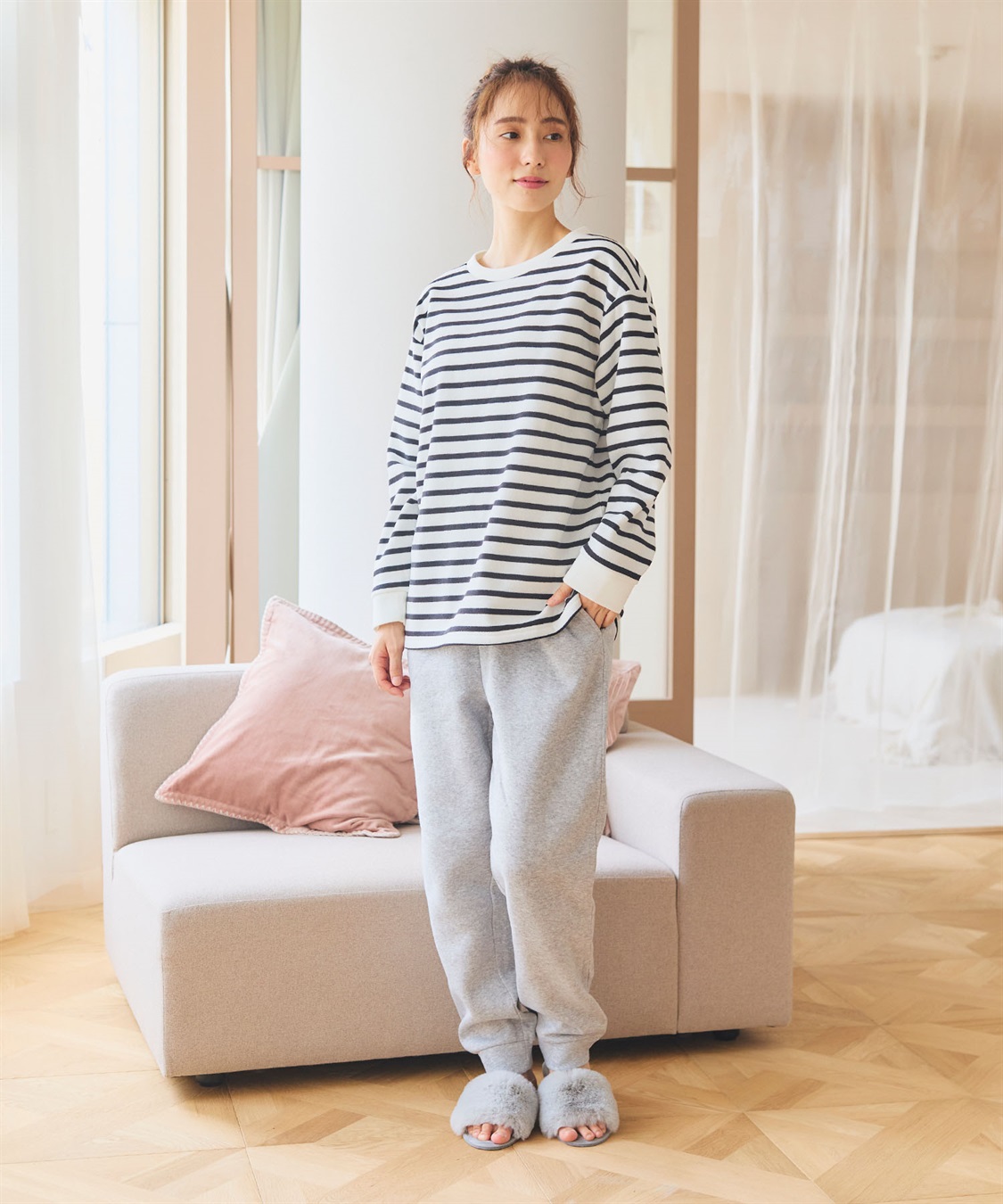 LAFUKU 【LAFUKU/ラフク】裏起毛スウェットルームウェアSET◆新色追加◆（上下セット）_sub_29