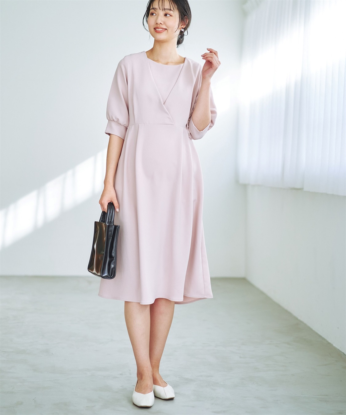 授乳口付きマタニティきれいめワンピース フォーマル Rosemadame クロスプラス公式通販サイト