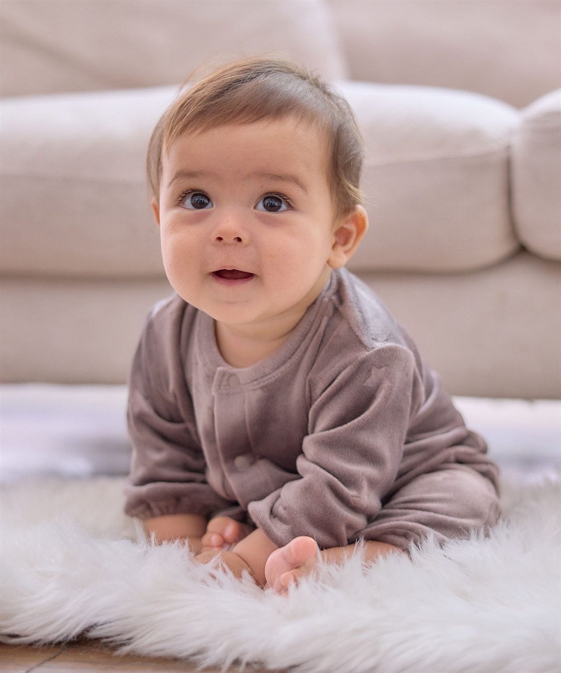 Rosemadame 【親子ペア可能】しっとりベロア 星柄エンボス長袖2WAYオールパジャマ_sub_3