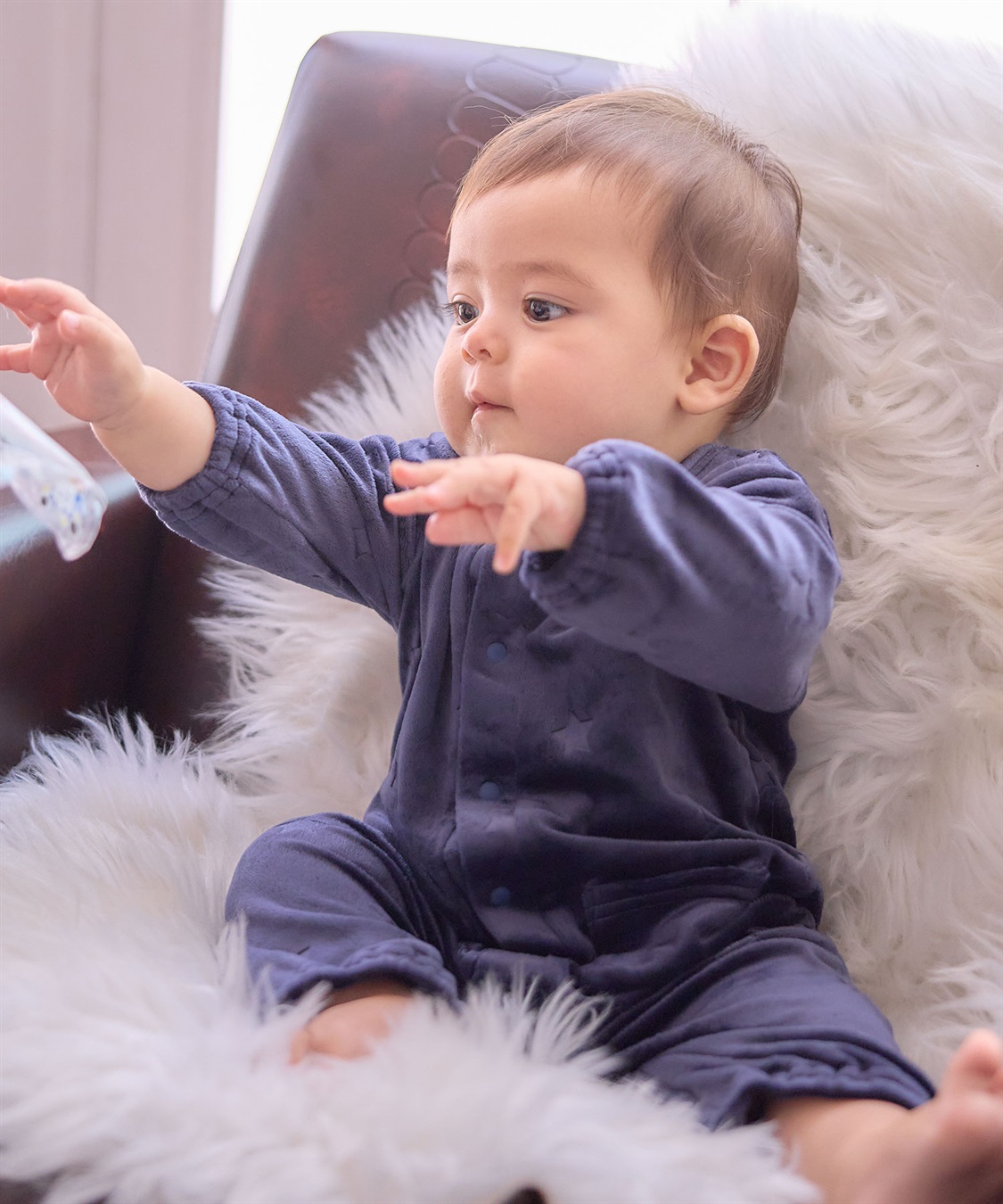 Rosemadame 【親子ペア可能】しっとりベロア 星柄エンボス長袖2WAYオールパジャマ_sub_10