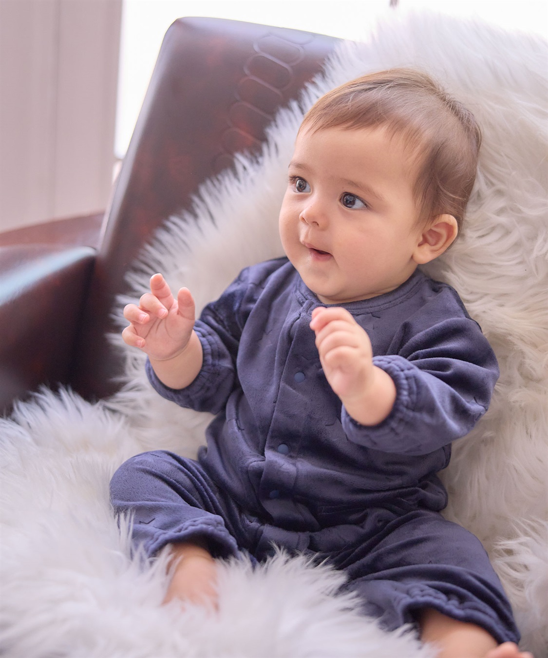 Rosemadame 【親子ペア可能】しっとりベロア 星柄エンボス長袖2WAYオールパジャマ_sub_11