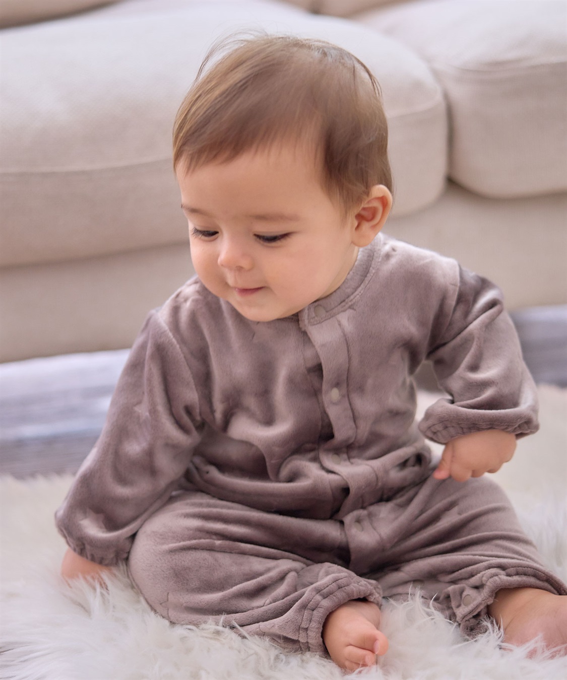 Rosemadame 【親子ペア可能】しっとりベロア 星柄エンボス長袖2WAYオールパジャマ_sub_13