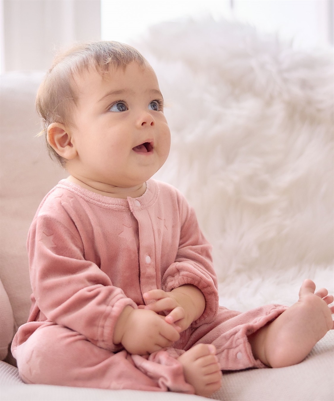 Rosemadame 【親子ペア可能】しっとりベロア 星柄エンボス長袖2WAYオールパジャマ_sub_16