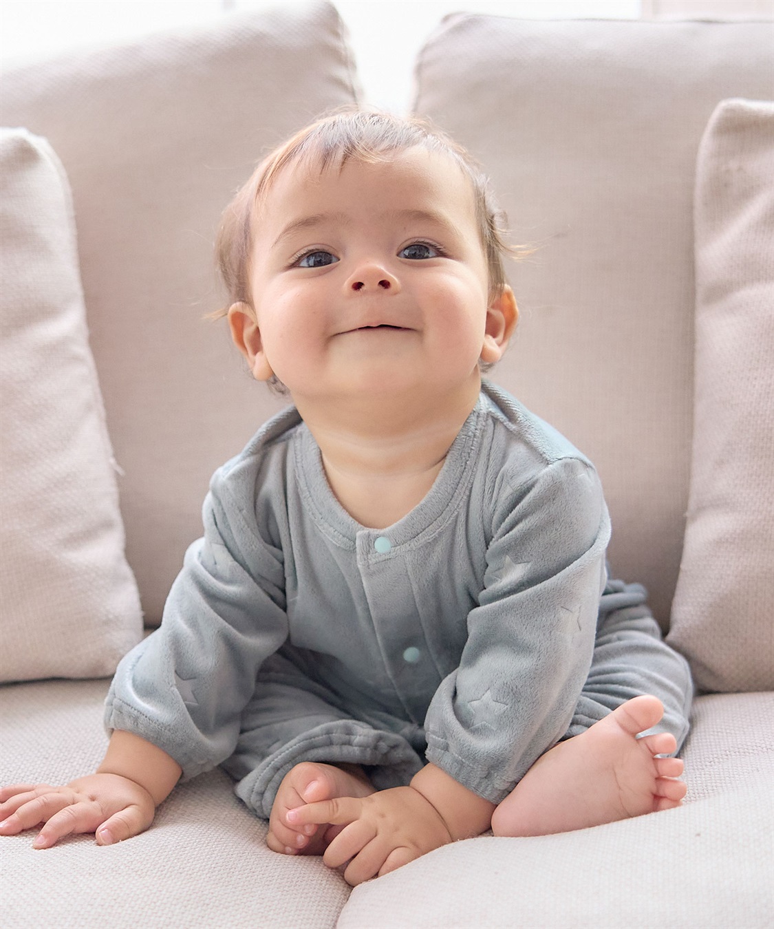 Rosemadame 【親子ペア可能】しっとりベロア 星柄エンボス長袖2WAYオールパジャマ_sub_19