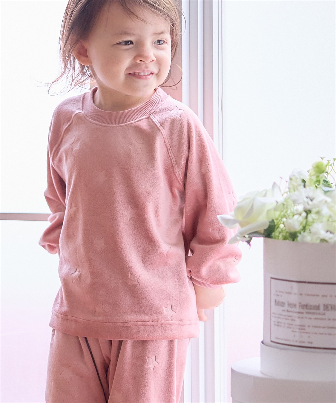 Rosemadame 【親子ペア可能】しっとりベロア 星柄エンボス長袖パジャマ_sub_10