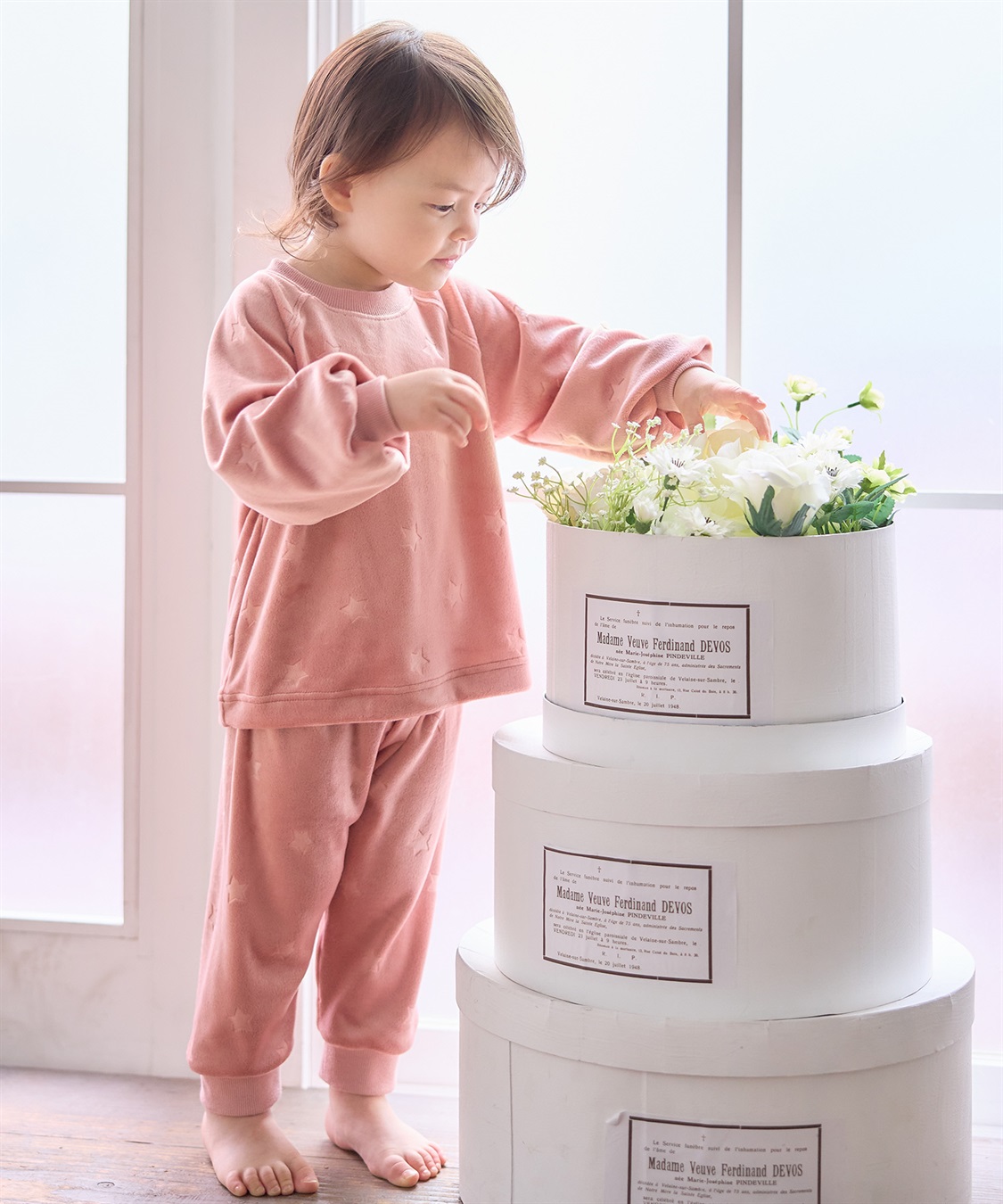 Rosemadame 【親子ペア可能】しっとりベロア 星柄エンボス長袖パジャマ_sub_12