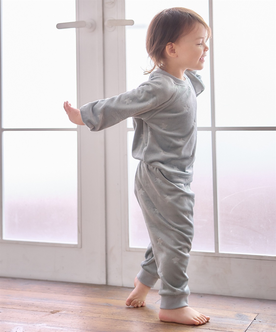 Rosemadame 【親子ペア可能】しっとりベロア 星柄エンボス長袖パジャマ_sub_15