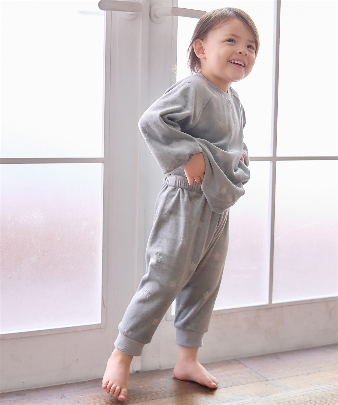 Rosemadame 【親子ペア可能】しっとりベロア 星柄エンボス長袖パジャマ_sub_16