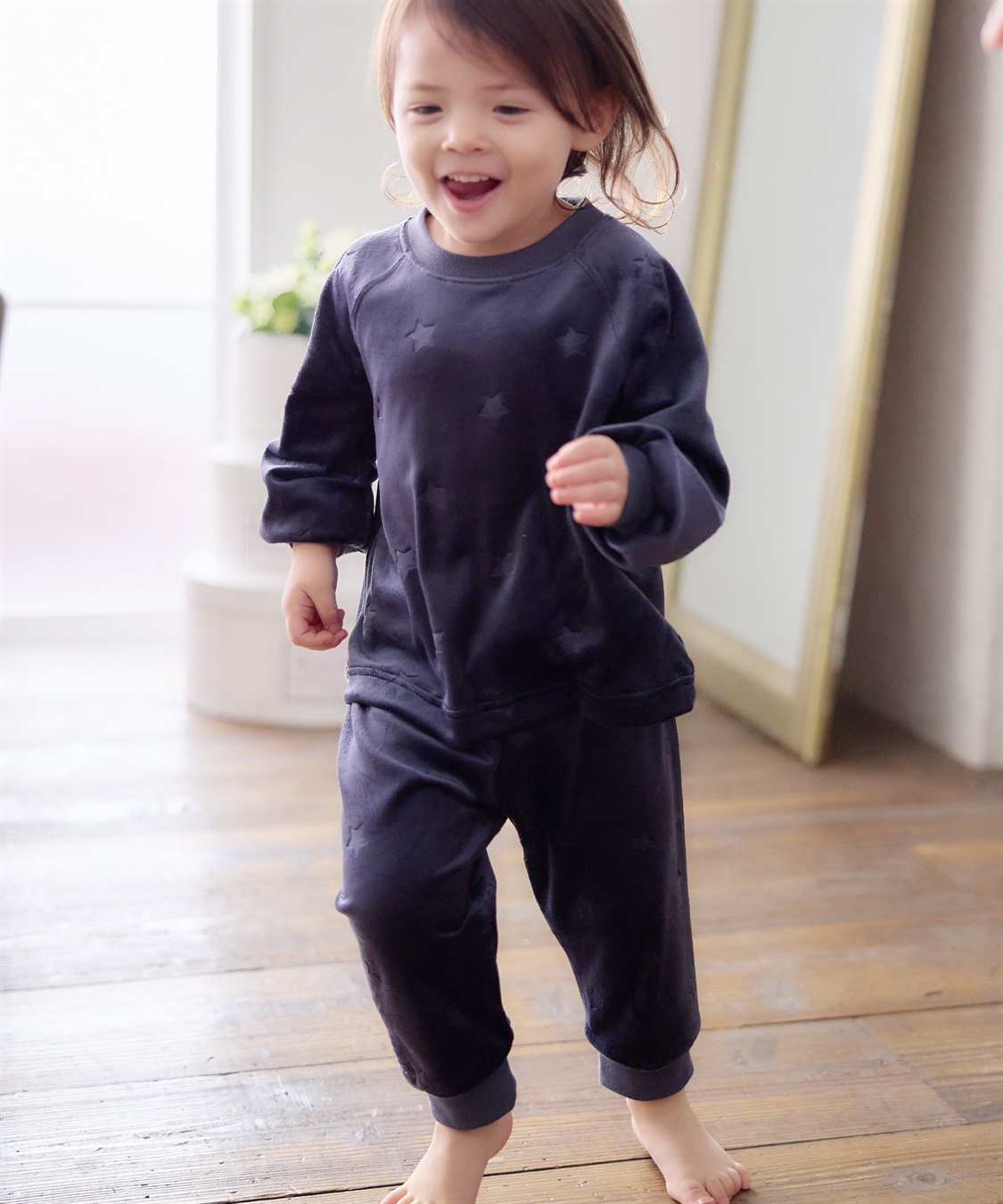 Rosemadame 【親子ペア可能】しっとりベロア 星柄エンボス長袖パジャマ_sub_20