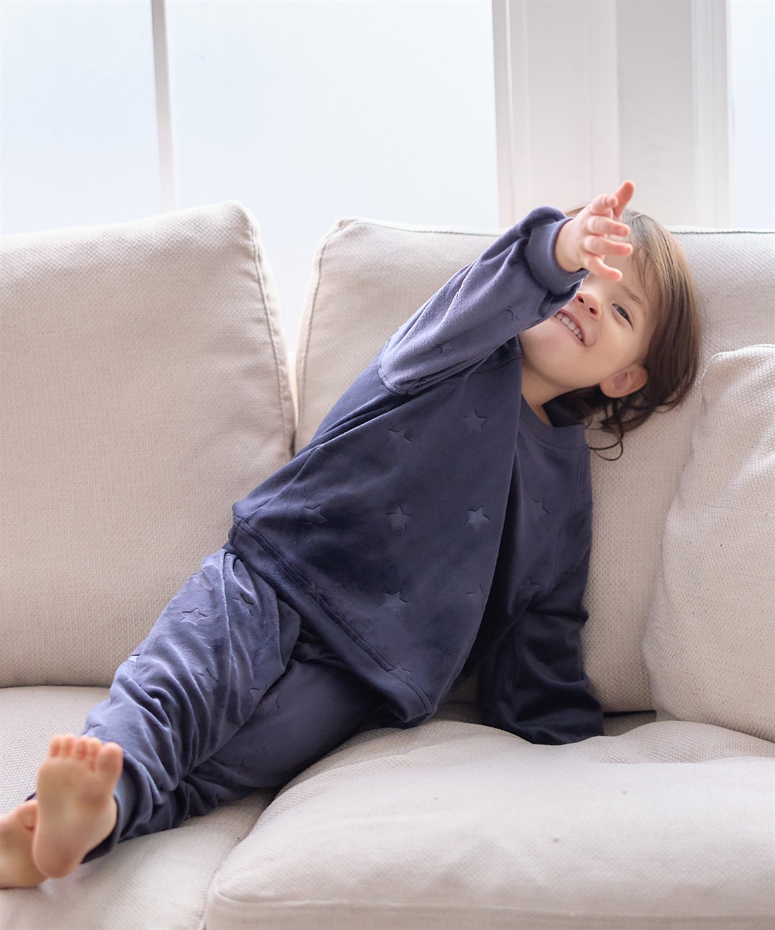 Rosemadame 【親子ペア可能】しっとりベロア 星柄エンボス長袖パジャマ_sub_22