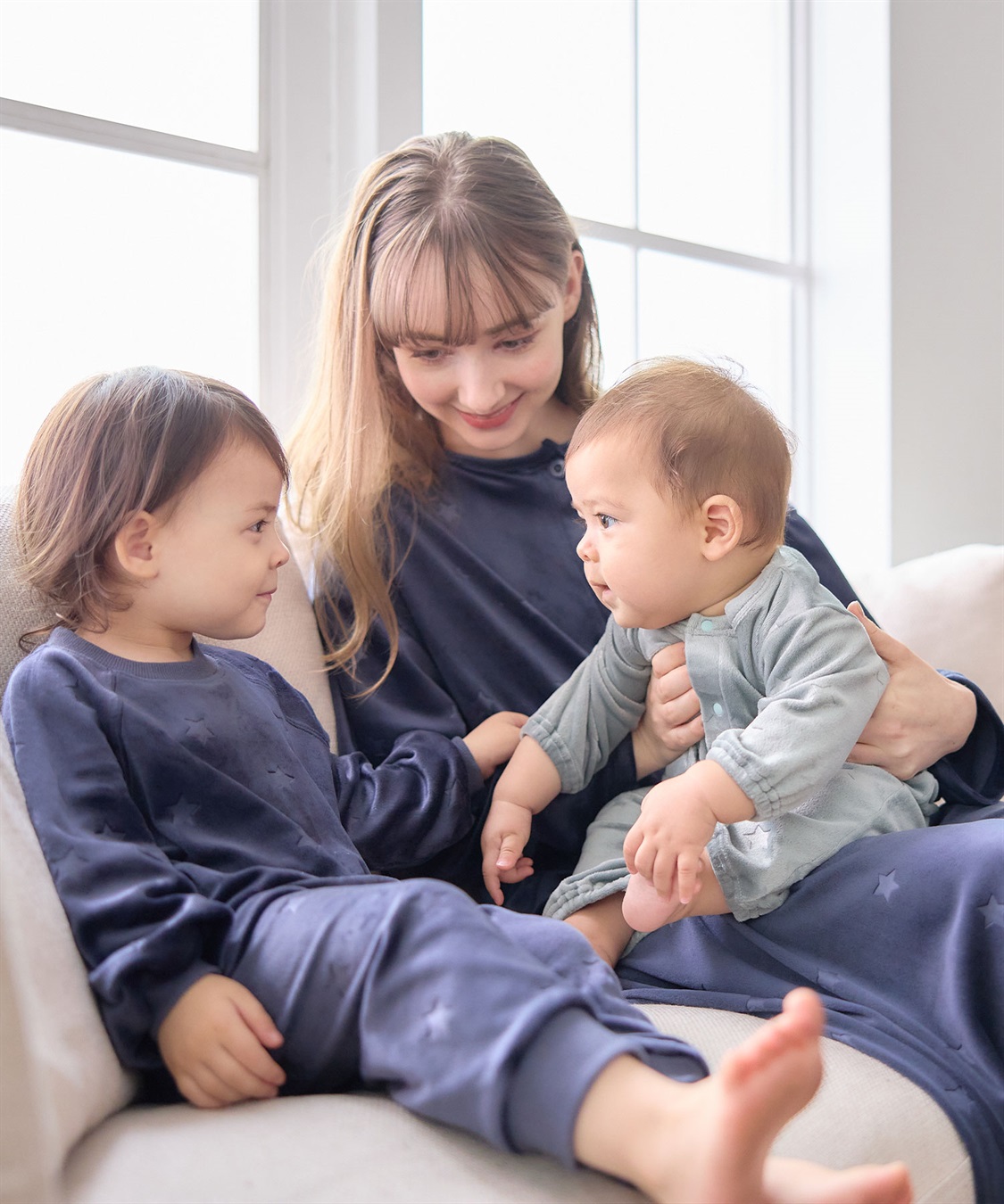 Rosemadame 【親子ペア可能】しっとりベロア 星柄エンボス長袖パジャマ_sub_23