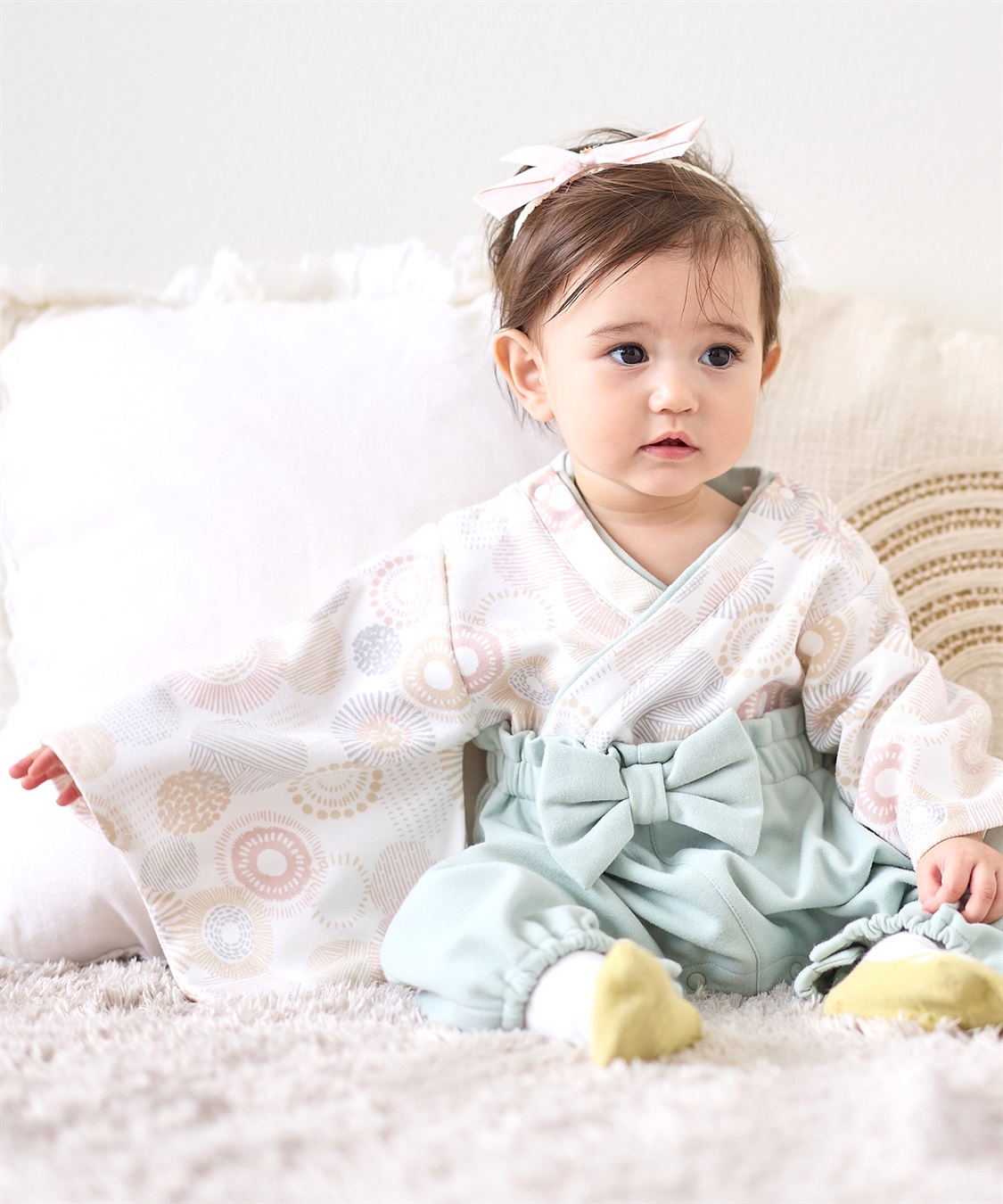 Rosemadame ベビー リボン付き袴ロンパース（女の子）_sub_2