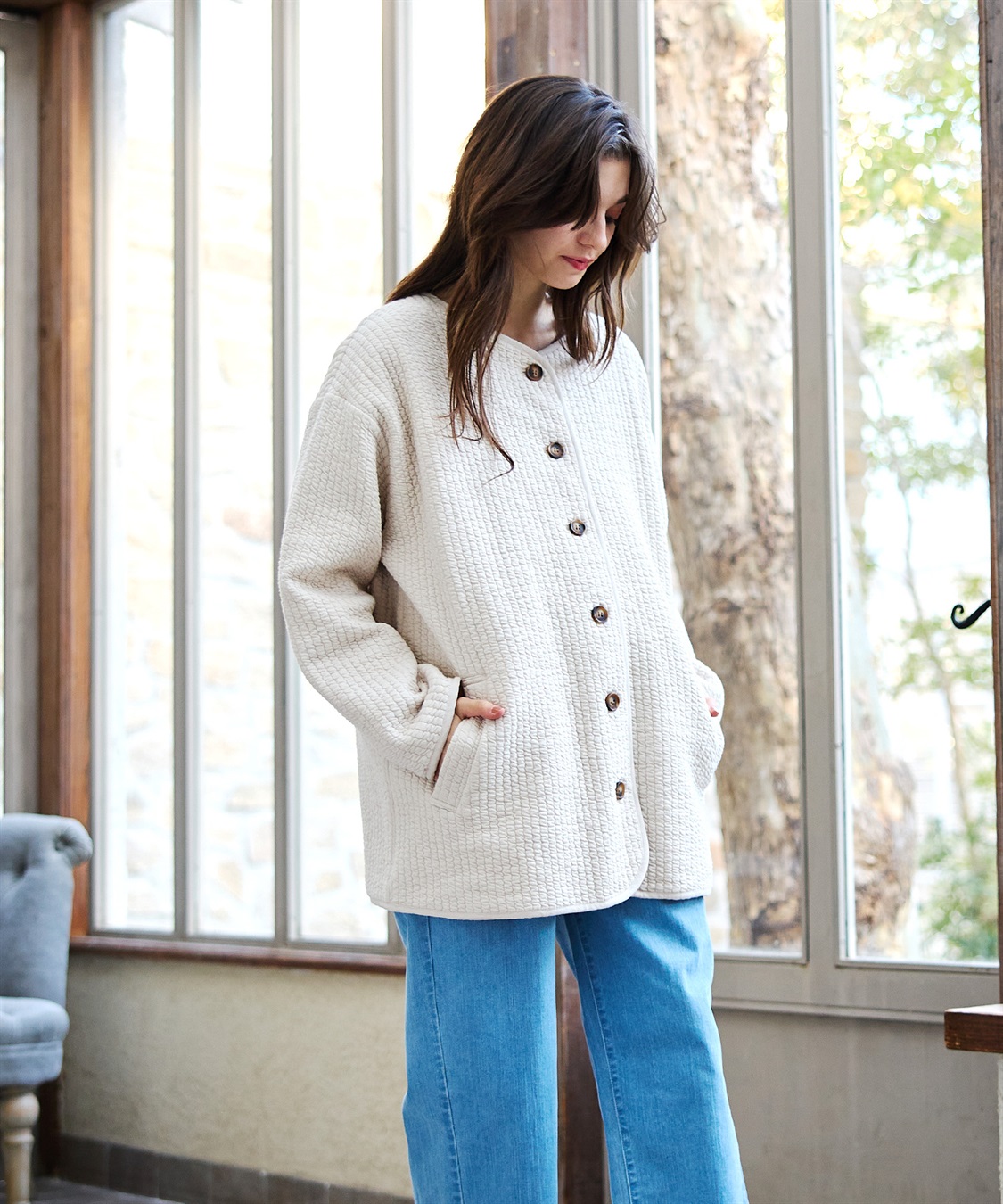 Rosemadame キルトママコート(マタニティ&授乳服）授乳口付き 授乳楽々 妊婦服 産前・産後対応_sub_4