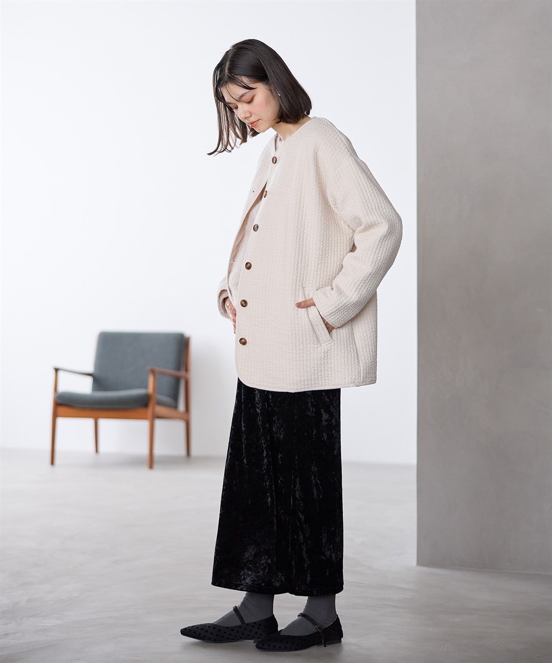 Rosemadame キルトママコート(マタニティ&授乳服）授乳口付き 授乳楽々 妊婦服 産前・産後対応_sub_6