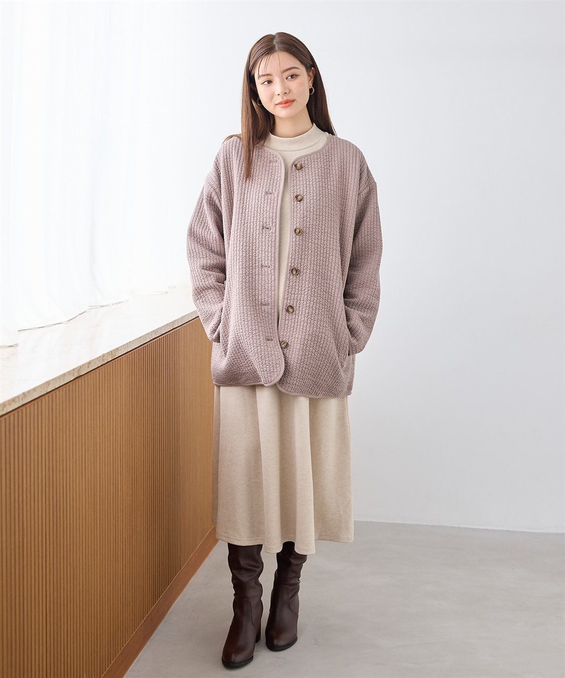 Rosemadame キルトママコート(マタニティ&授乳服）授乳口付き 授乳楽々 妊婦服 産前・産後対応_sub_15