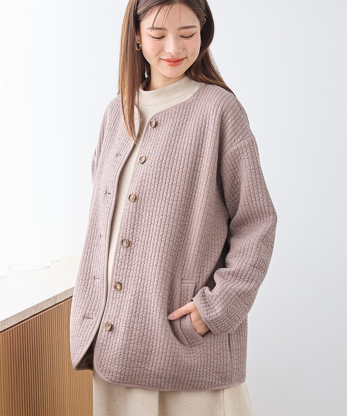 Rosemadame キルトママコート(マタニティ&授乳服）授乳口付き 授乳楽々 妊婦服 産前・産後対応_sub_16