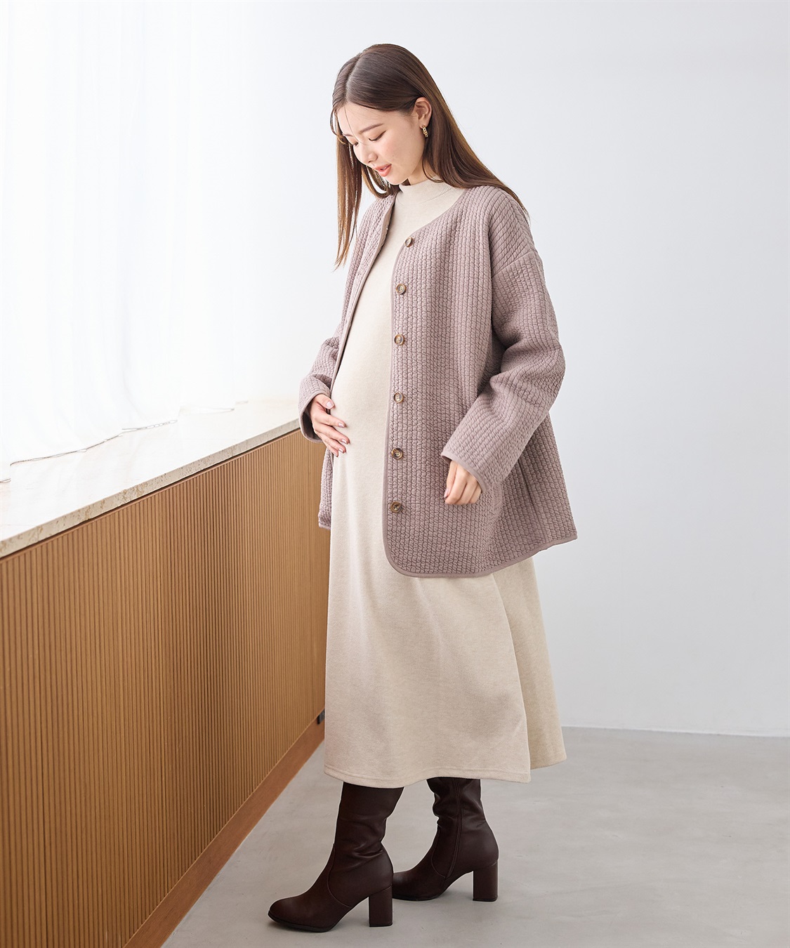 Rosemadame キルトママコート(マタニティ&授乳服）授乳口付き 授乳楽々 妊婦服 産前・産後対応_sub_18