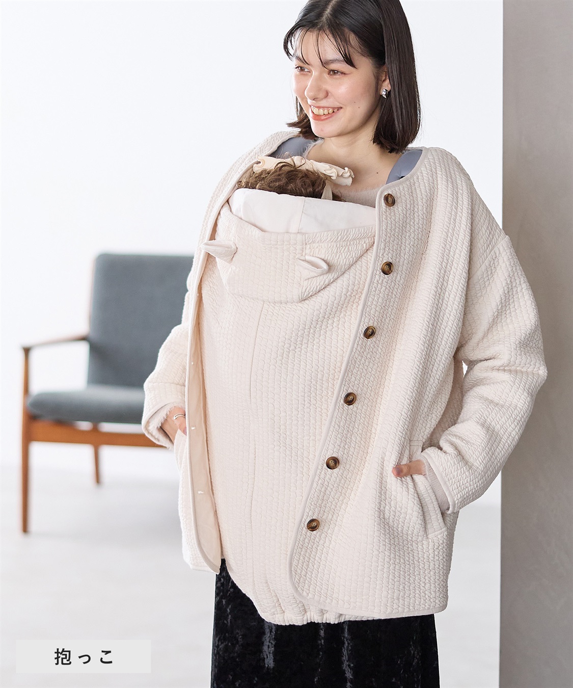 Rosemadame キルトママコート(マタニティ&授乳服）授乳口付き 授乳楽々 妊婦服 産前・産後対応_sub_26